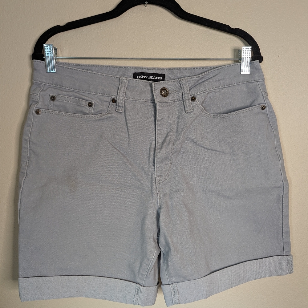DKNY Women's Light Gray Jean Shorts Size 8
